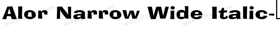 Alor Narrow Wide Italic字体转换